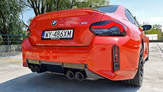 BMW M2 2023 30 R6 S58 exhaust sound launch control cold start acceleration [upl. by Fiel]