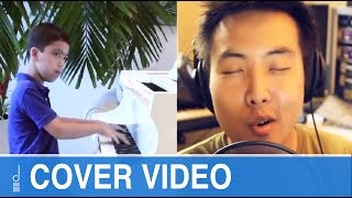 Elton John  Your Song Cover  David Choi w 10 Year old Ethan Bortnick [upl. by Fauver]