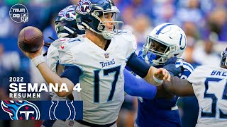 Tennessee TITANS vs Indianapolis COLTS  Semana 4 NFL  Resumen Highlights  2 Oct 2022 [upl. by Grochow]