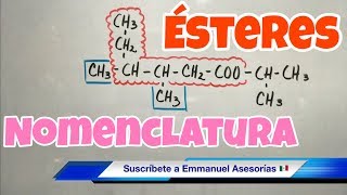 Nomenclatura de ÉSTERES nombre y fórmula [upl. by Teews453]