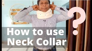 How to Use Neck Collar HindiCervical Collar [upl. by Niggem187]