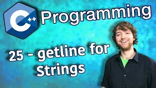 C Programming Tutorial 25  getline for Strings [upl. by Naillij]