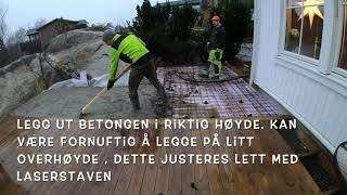 Hvordan støpe betong platt ute  Platting for utekjøkken Son Støp Østfold gjør det selv tips DIY [upl. by Gide]