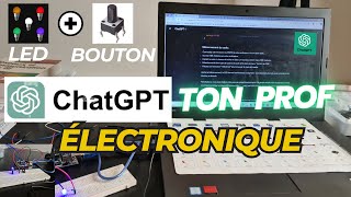 Comment Allumer une LED avec un Bouton poussoir  Apprendre lélectronique avec CHATGPT [upl. by Levitan226]