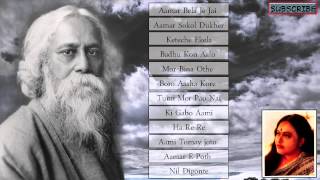 Rabindra Sangeet  Audio Jukebox  Kon Alo Lagalo Chokhe  Arundhuti Holmchowdhary  Gold Disc [upl. by Brett273]