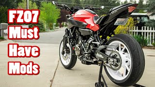 Yamaha FZMT07 MUST Have Mods  Mods I Still Want [upl. by Enimrac]