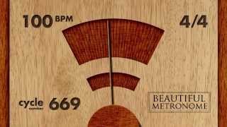 100 BPM 44 Wood Metronome HD [upl. by Osterhus179]