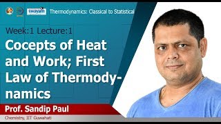 Lec 01 Concepts of Heat and Work First Law of Thermodynamics [upl. by Kendre604]