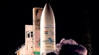 Europes Ariane 5 launches two satellites into space [upl. by Gabriellia]