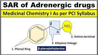 SAR of Adrenergic Drugs SAR of Sympathomimetic Drugs [upl. by Indys]