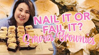 EASY SMORES BROWNIES RECIPE bake with me  HelenOnFleek [upl. by Charbonnier]