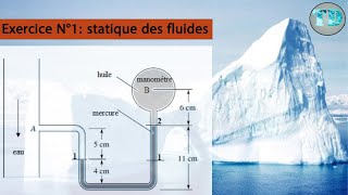 Exercice N°1 statique des fluides Mesure de la pression avec Manomètre ouvert simple [upl. by Edlitam]