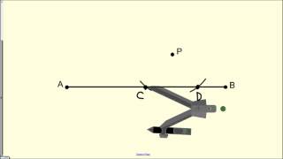 constructing a perpendicular line through a point off the line [upl. by Leroj544]