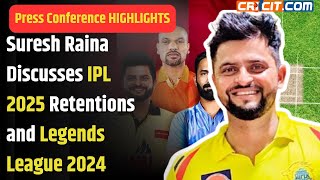 Suresh Raina Discusses IPL 2025 Retentions and Legends League 2024  Full Interview [upl. by Aidaas631]