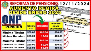 ONP Ley 19990  Aumento de pensión 2025  Montos [upl. by Kcirdneked52]