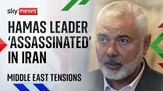 Hamas political leader Ismail Haniyeh killed in Iran [upl. by Leor]