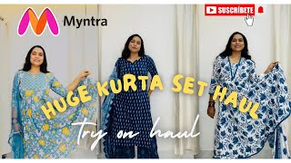 Myntra Kurta Set Haul  Kurta Set Under ₹1200 💕myntra myntrahaul [upl. by Shimberg]