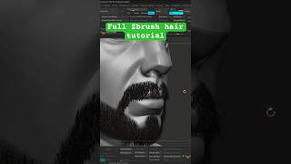 Hair tutorial in zbrush shorts [upl. by Renelle]