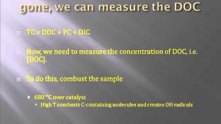 Dissolved Organic Carbon DOC analysis [upl. by Mlehliw]