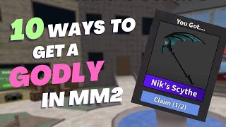 15 Ways to get a GODLY in MM2 Roblox [upl. by Ahserkal465]