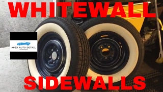 HOW TO CLEAN YOUR WHITEWALL SIDEWALLS FROM YELLOW TO BRIGHT WHITE [upl. by Bella27]