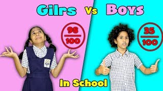 Girls Vs Boys In School Funny Video  Paris Lifestyle Moral Story [upl. by Acassej]