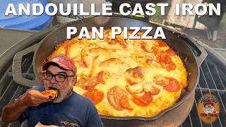 Cast Iron Pan Pizza With Andouille Sausage [upl. by Arada715]