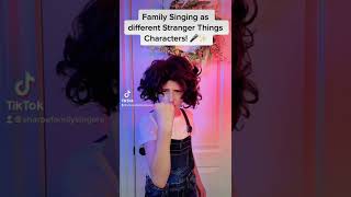 FAMILY SINGING AS DIFFERENT STRANGER THINGS CHARACTERS 🎤💥 sharpefamilysingers shorts [upl. by Bridget446]