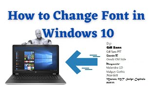 How to change font style in windows 10 [upl. by Anilat]