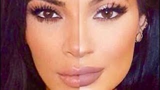 HOW TO CONTOUR YOUR FACE FOR BEGINNERS  KKW x Kylie Jenner [upl. by Ziwot]