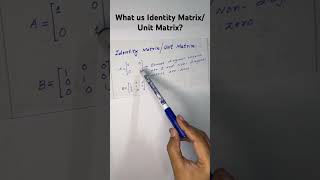 What is IdentityUnit matrix Mathematics Class 9 Chapter 1  MATHS WORLD [upl. by Nnylf]