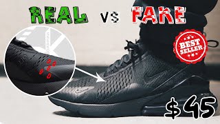 NIKE AIR MAX 270 Triple Black REAL vs FAKE [upl. by Anileh]