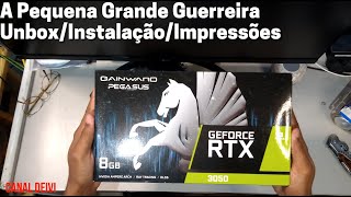 NVIDIA RTX 3050 8GB GDDR6 Pegasus Gainward Minha Nova Placa de Video UnboxInstalaçãoImpressões [upl. by Nesline98]