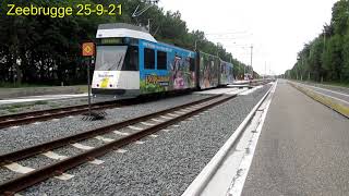 België De Kusttram Werken september 2021 [upl. by Nnylatsyrk]