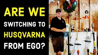 Are we switching to Husqvarna from EGO  Husqvarna vs EGO  Electric Lawn Service [upl. by Trant]