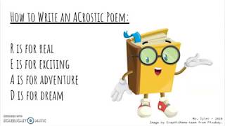 How to Write Acrostic Poems [upl. by Gomar]