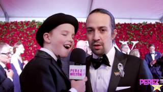 Lin Manuel Miranda Helps Iain at the Tony Awards 6122016 [upl. by Yenatirb]