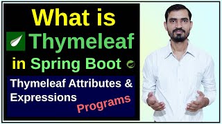 15 What is Thymeleaf  Spring Boot Thymeleaf Tutorial with Programs  Full Course Hindi [upl. by Martz]