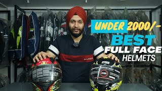 BEST FULL FACE HELMET UNDER 2000  BUDGET HELMETS [upl. by Enomys]