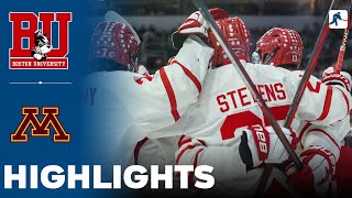 Boston University vs Minnesota  NCAA College Hockey  Highlights  March 30 2024 [upl. by Corella]