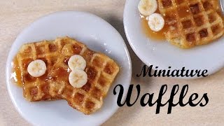 Realistic Miniature Waffles  Polymer Clay Tutorial [upl. by Dellora]