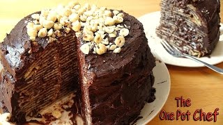 No Bake Chocolate Nutella Crepe Cake  One Pot Chef [upl. by Netsoj]