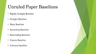 Basics Of Graphology Part 3  Baseline [upl. by Mert]