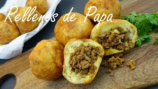 Rellenos de Papa Recipe  Papas Rellenas  Puerto Rican Stuffed Potatoes [upl. by Stockmon]