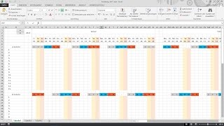 Excel Schichtplan erstellen Teil3 Bedingte Formatierung WE Schichten [upl. by Antons]