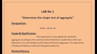 Flakiness amp Elongation Index test back calculation फिलेकी एण्ड ईलोंगेशन इंडैक्सcivilsitevisit [upl. by Sihon]