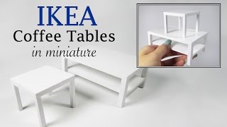 DIY Miniature IKEA Coffee Tables Tutorial [upl. by Medlin]