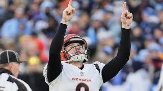 Better with Titanic Music quotShooterquot McPherson FG Kick in OT Sends Cincinnati Bengals to Super Bowl [upl. by Ymeraj]