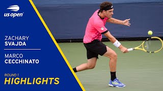 Zachary Svajda vs Marco Cecchinato Highlights  2021 US Open Round 1 [upl. by Macey]