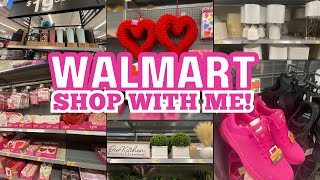 NEW FINDS AT WALMART  VALENTINE’S DAY DECOR CLOTHING amp MORE  SHOP WITH ME [upl. by Ahsiemal683]